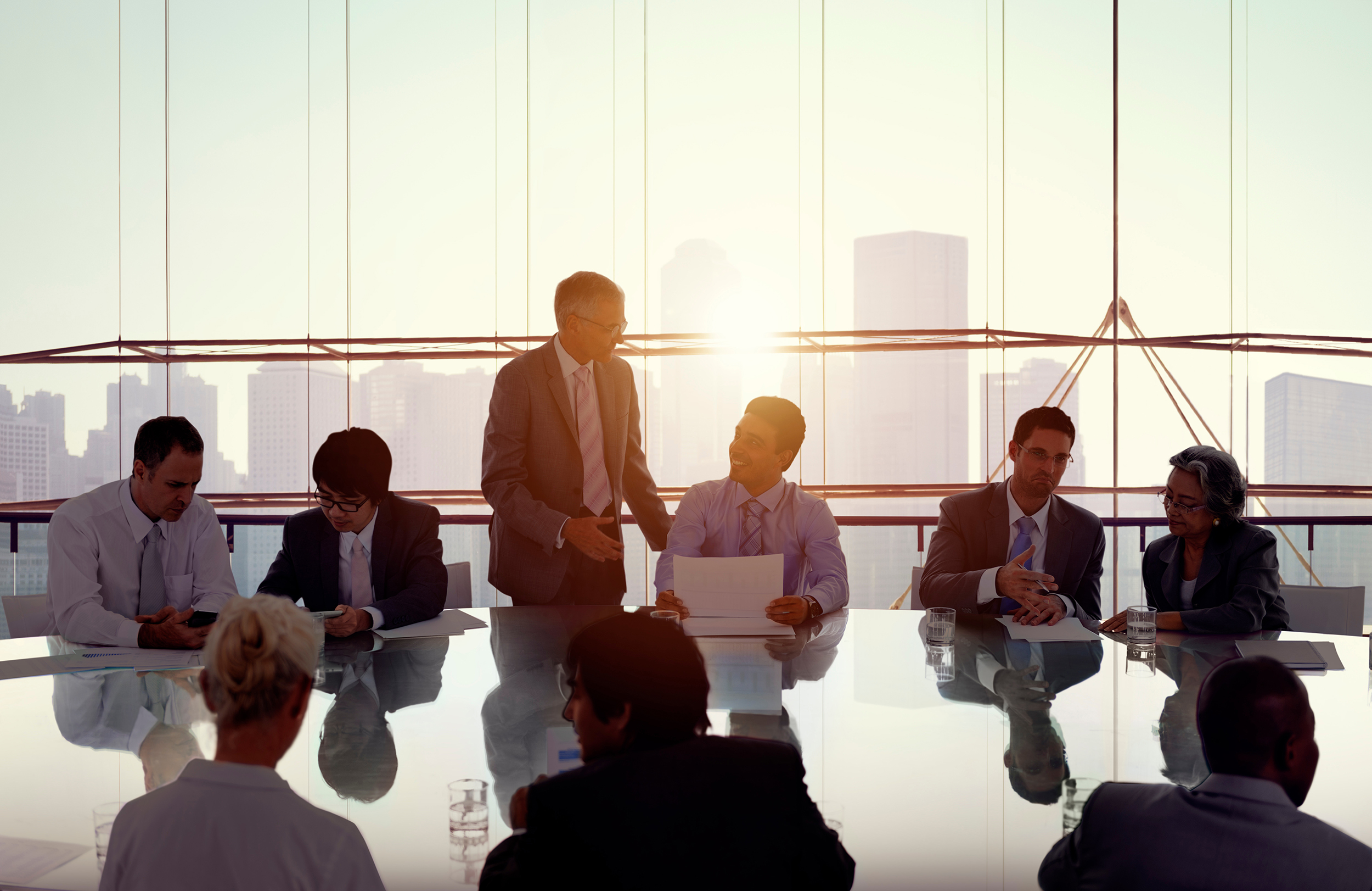 Business People in a Meeting and Working Together